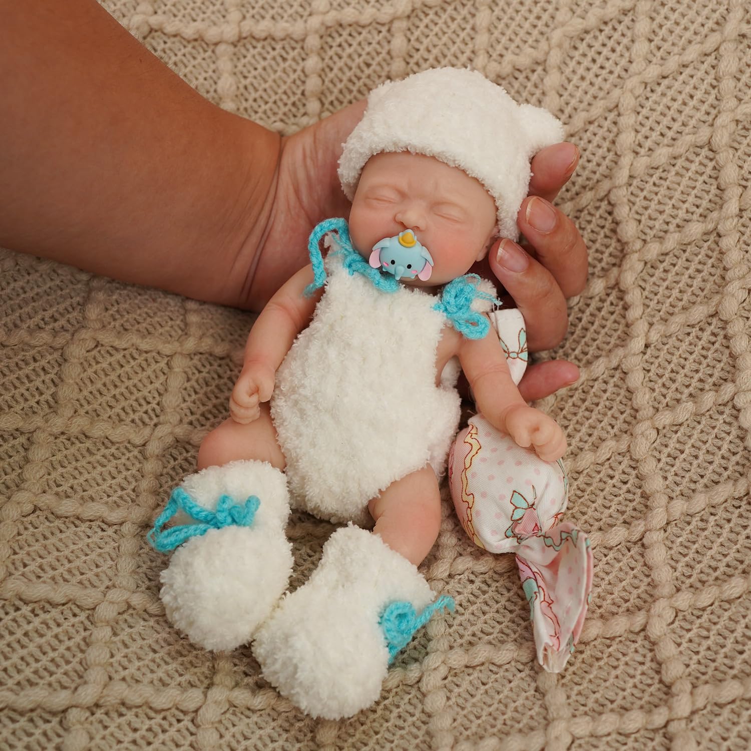 Foto 2 pulgar | Muñeca Reborn, Realista, 18 Cm, Silicona Totalmente Plateada Con Kit - Venta Internacional.