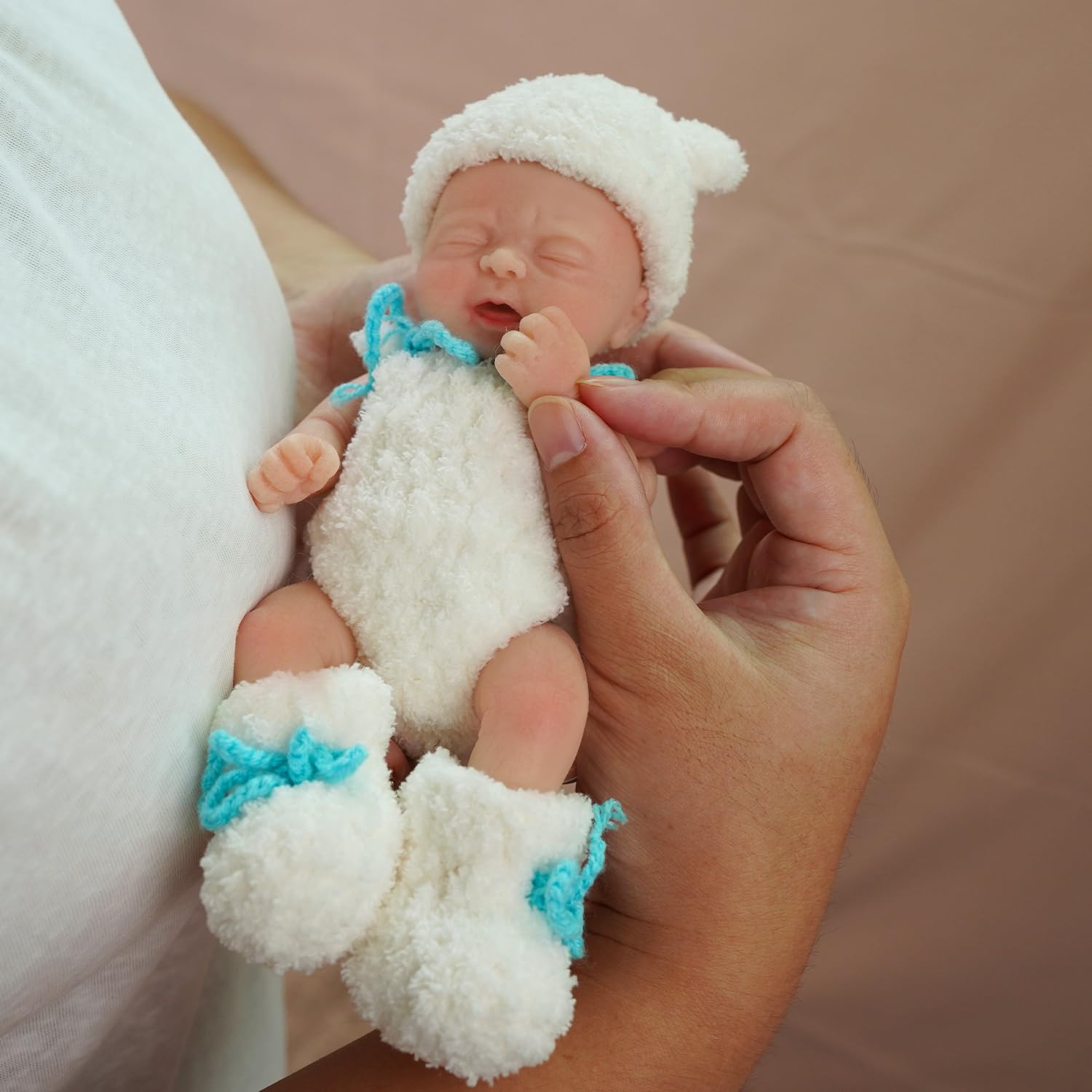 Foto 4 pulgar | Muñeca Reborn, Realista, 18 Cm, Silicona Totalmente Plateada Con Kit - Venta Internacional.