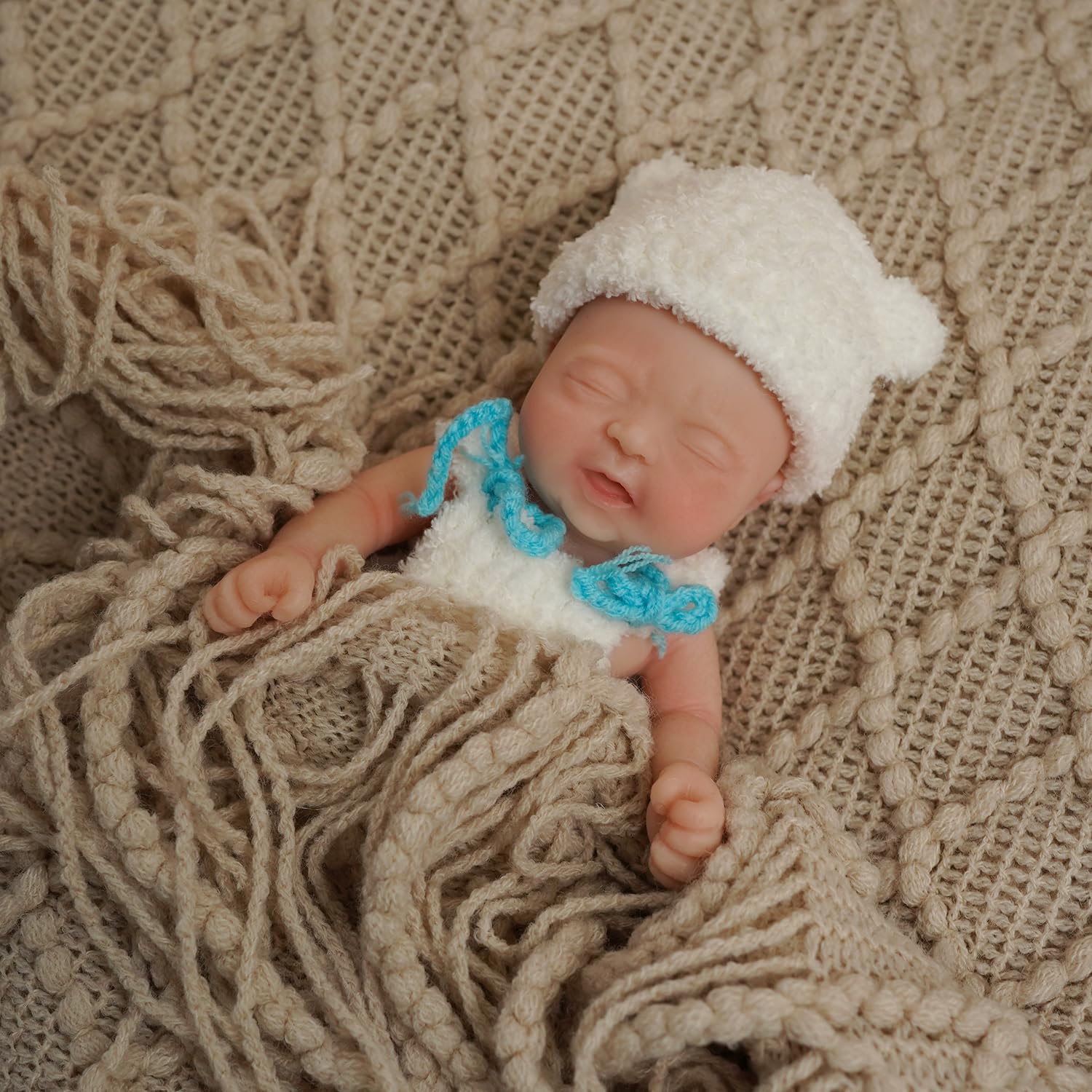 Foto 5 pulgar | Muñeca Reborn, Realista, 18 Cm, Silicona Totalmente Plateada Con Kit - Venta Internacional.