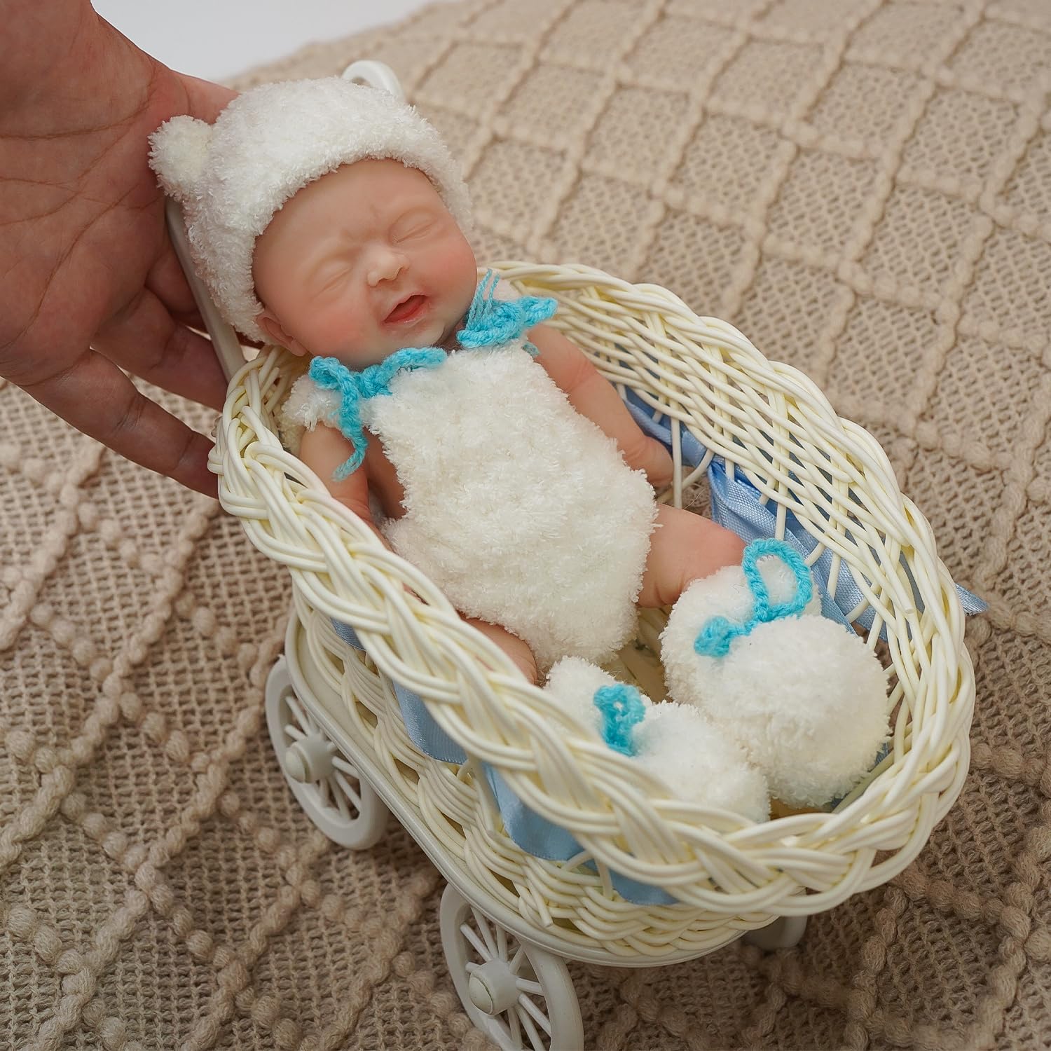 Foto 6 pulgar | Muñeca Reborn, Realista, 18 Cm, Silicona Totalmente Plateada Con Kit - Venta Internacional.