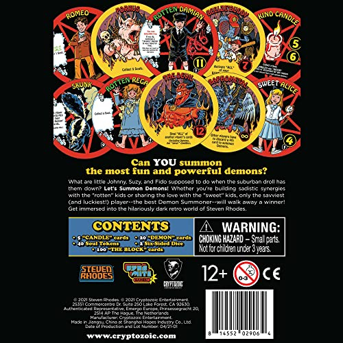 Foto 6 pulgar | Juego de Cartas Y Dados Cryptozoic Let's Summon Demons 2-5 Jugadores - Venta Internacional