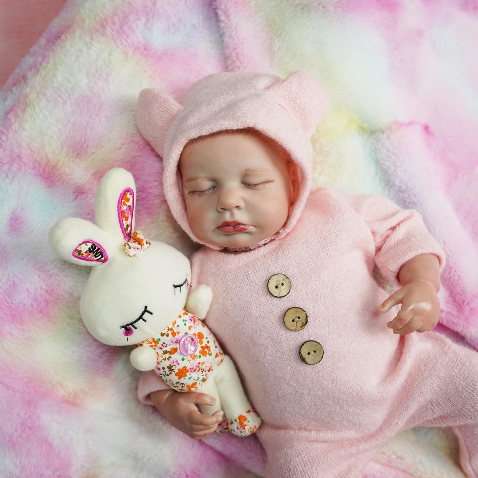 Foto 2 pulgar | Muñeca Reborn Realista 43 cm para Niños con Juguete de Alimentación y Caja de Regalo - Venta Internacional