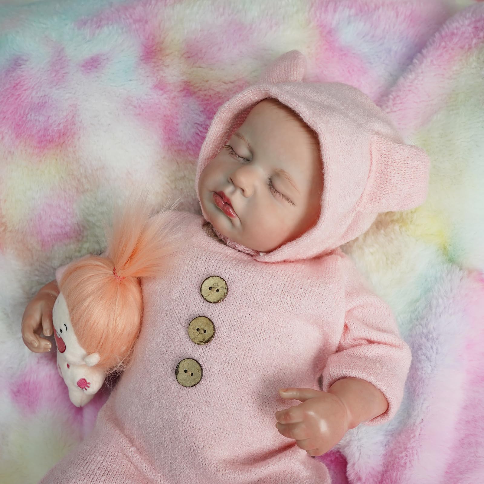 Foto 3 pulgar | Muñeca Reborn Realista 43 cm para Niños con Juguete de Alimentación y Caja de Regalo - Venta Internacional