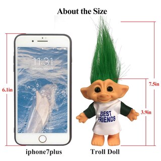 Foto 4 | Muñeca Troll Yintlilocn Vintage con Pelo Verde - Venta Internacional