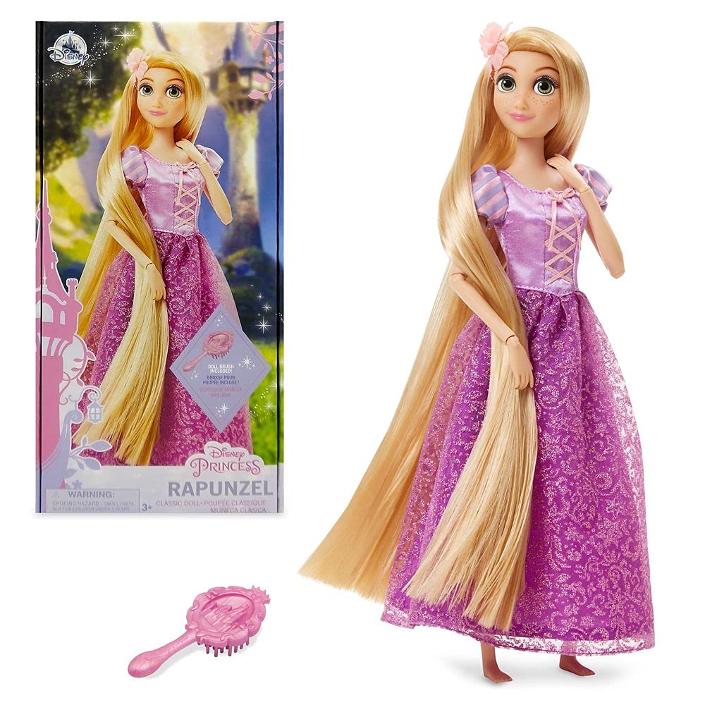 Muñeca Disney Princess Rapunzel Classic con Brocha - Venta Internacional