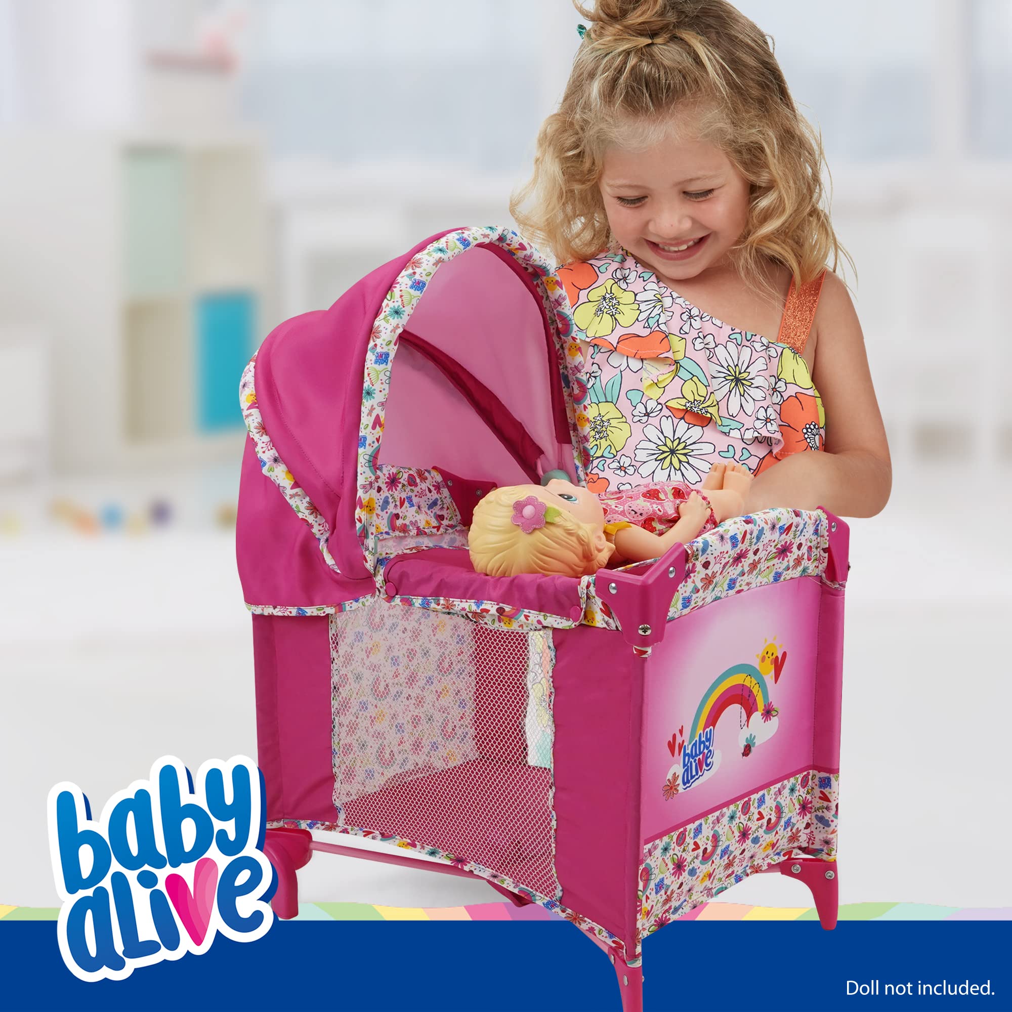 Foto 5 pulgar | Cuna Play Yard Baby Alive Deluxe Pink Rainbow Para Muñecas  - Venta Internacional.