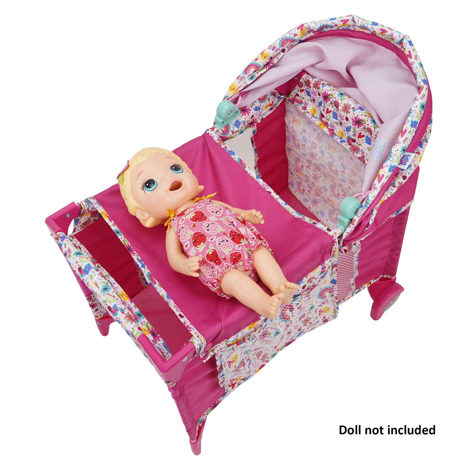 Foto 6 pulgar | Cuna Play Yard Baby Alive Deluxe Pink Rainbow Para Muñecas  - Venta Internacional.