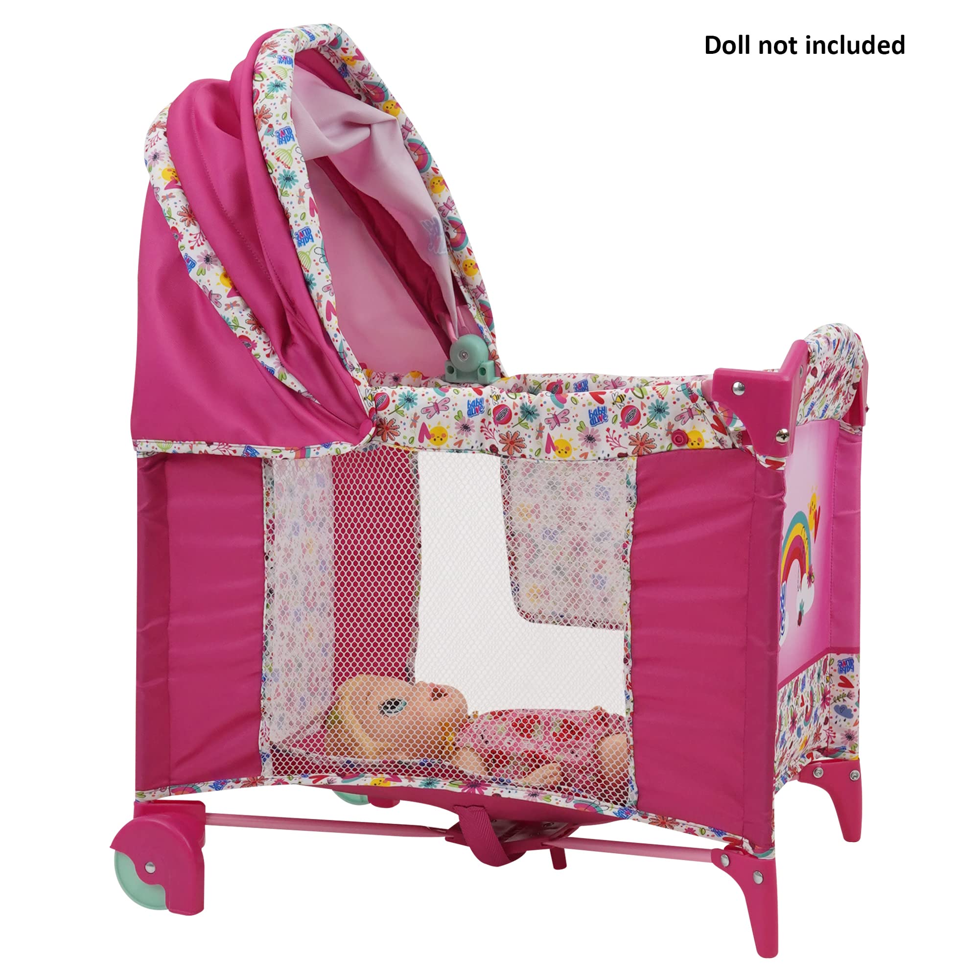 Foto 7 pulgar | Cuna Play Yard Baby Alive Deluxe Pink Rainbow Para Muñecas  - Venta Internacional.