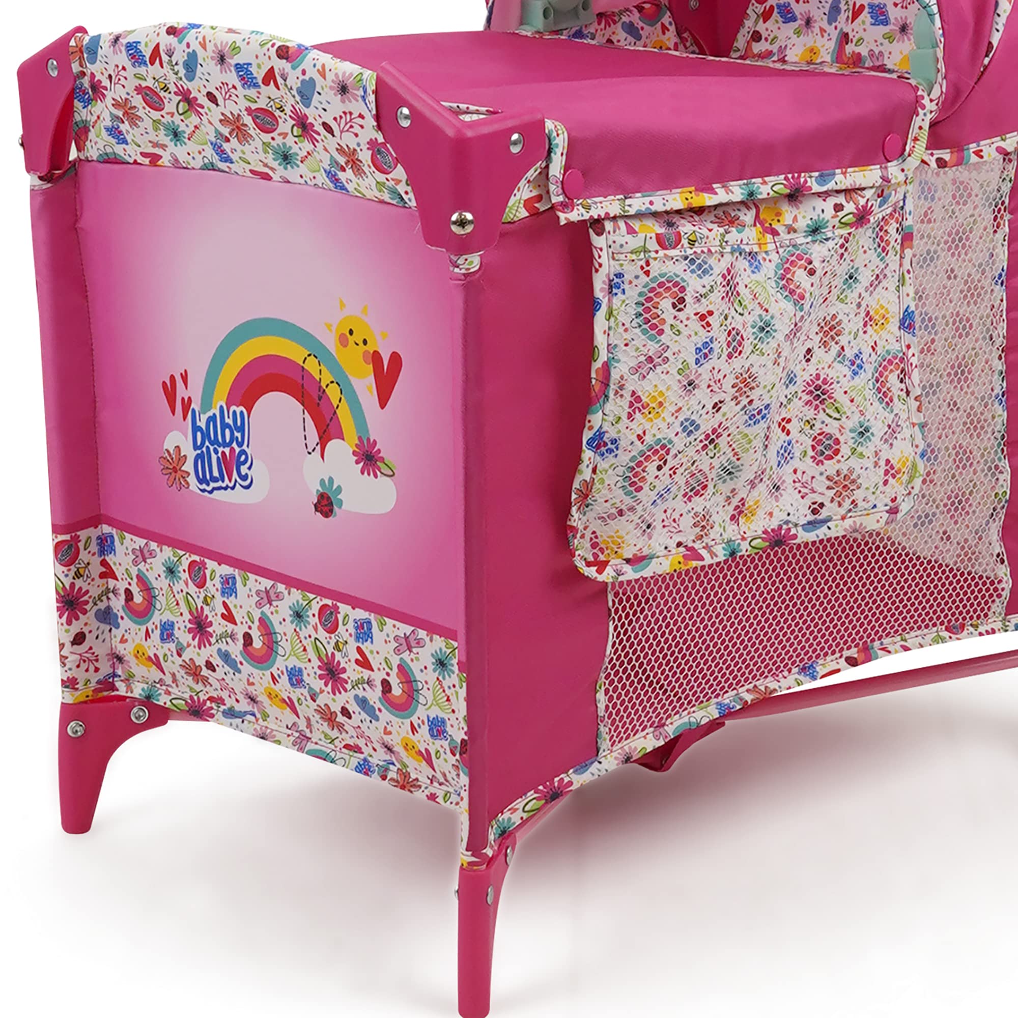 Foto 8 pulgar | Cuna Play Yard Baby Alive Deluxe Pink Rainbow Para Muñecas  - Venta Internacional.