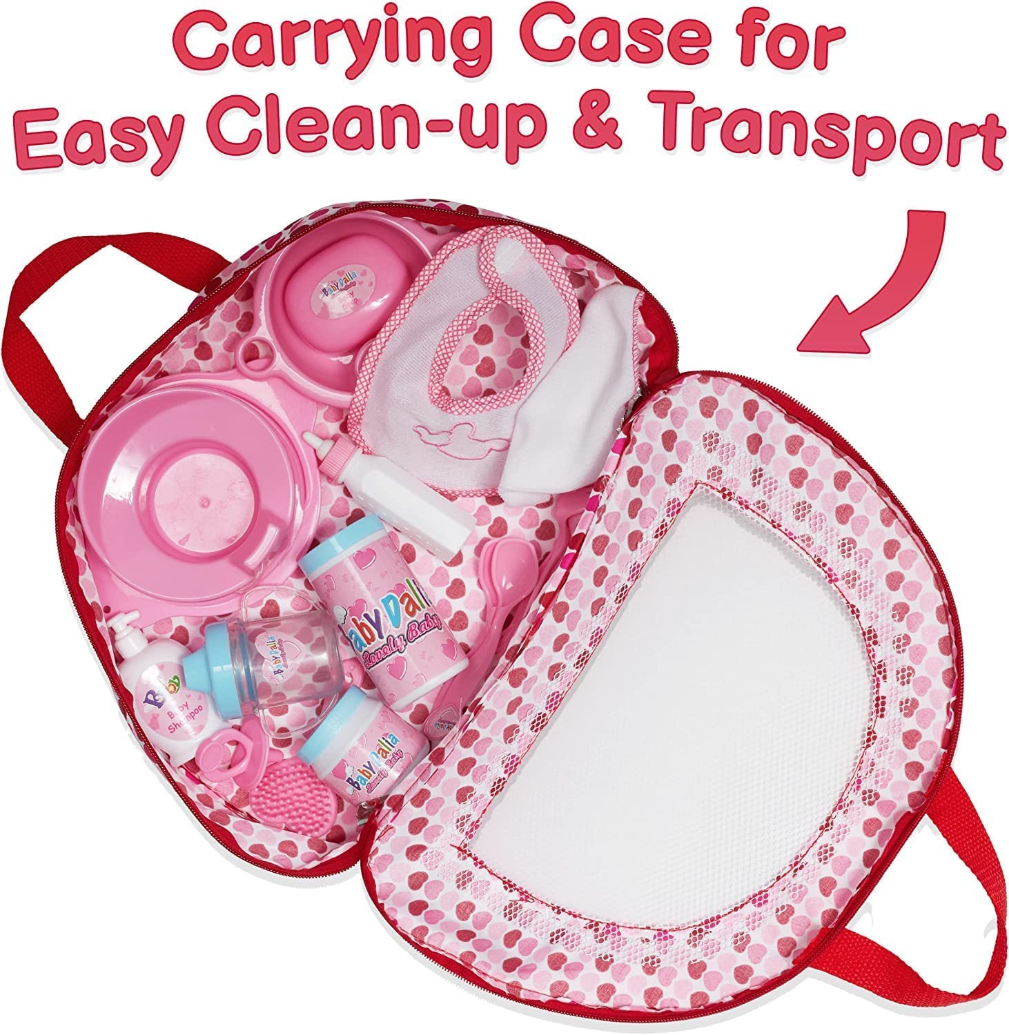 Foto 3 | Set de Accesorios para Muñecas Prextex de 18 Piezas con Funda de Transporte - Venta Internacional