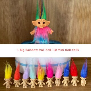 Foto 2 | Set De Muñecas Troll Vintage Yintlilocn PVC Para Niños Y Fiestas - Venta Internacional.