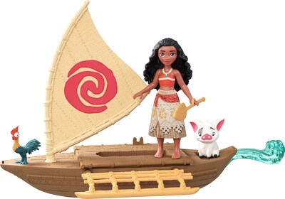 Foto 4 | Muñeca Mattel Disney Princess Moana con Barco - Venta Internacional