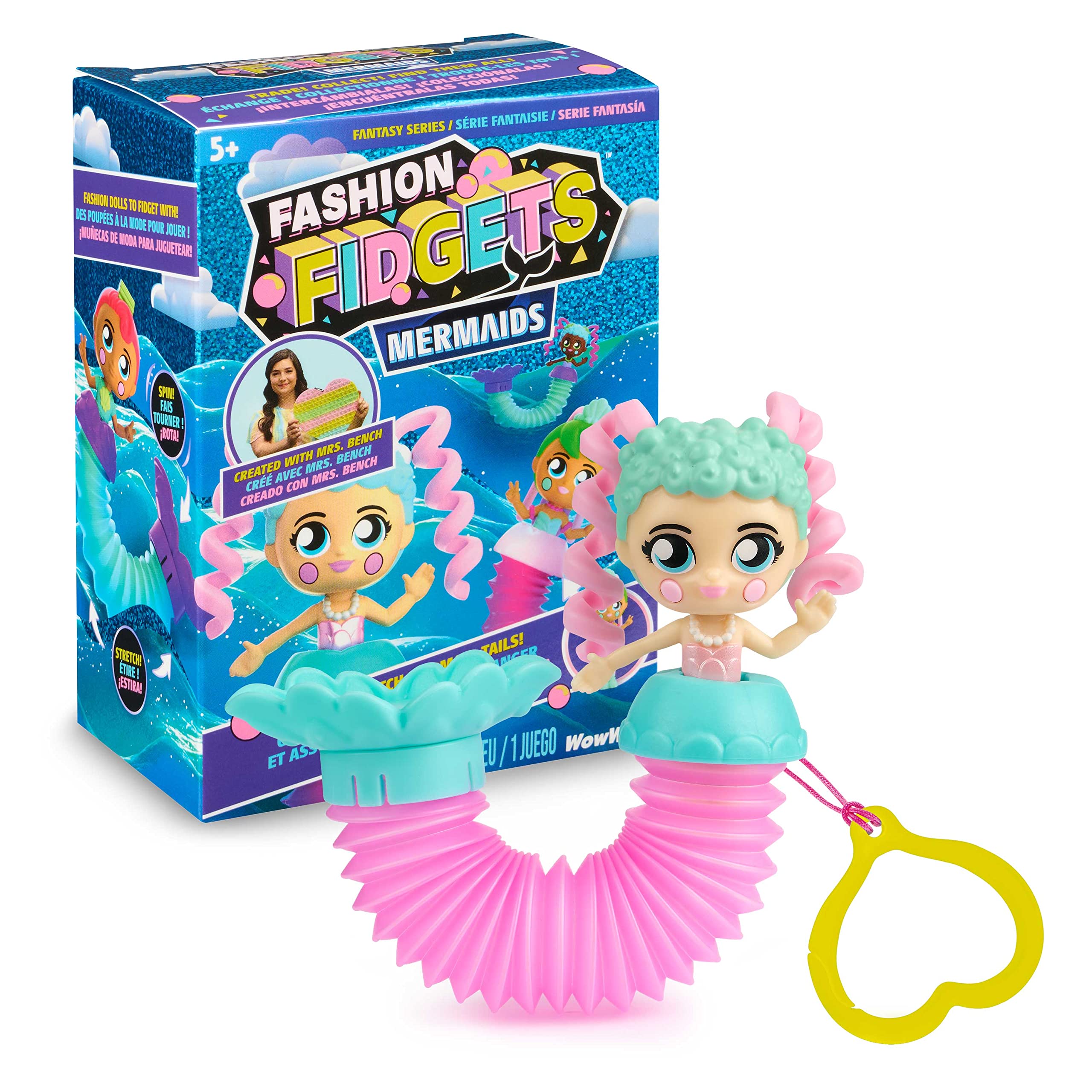 Muñeca de Sirena Fashion Fidgets Mermaids Fantasy Series Con Cola De Sirena - Venta Internacional.