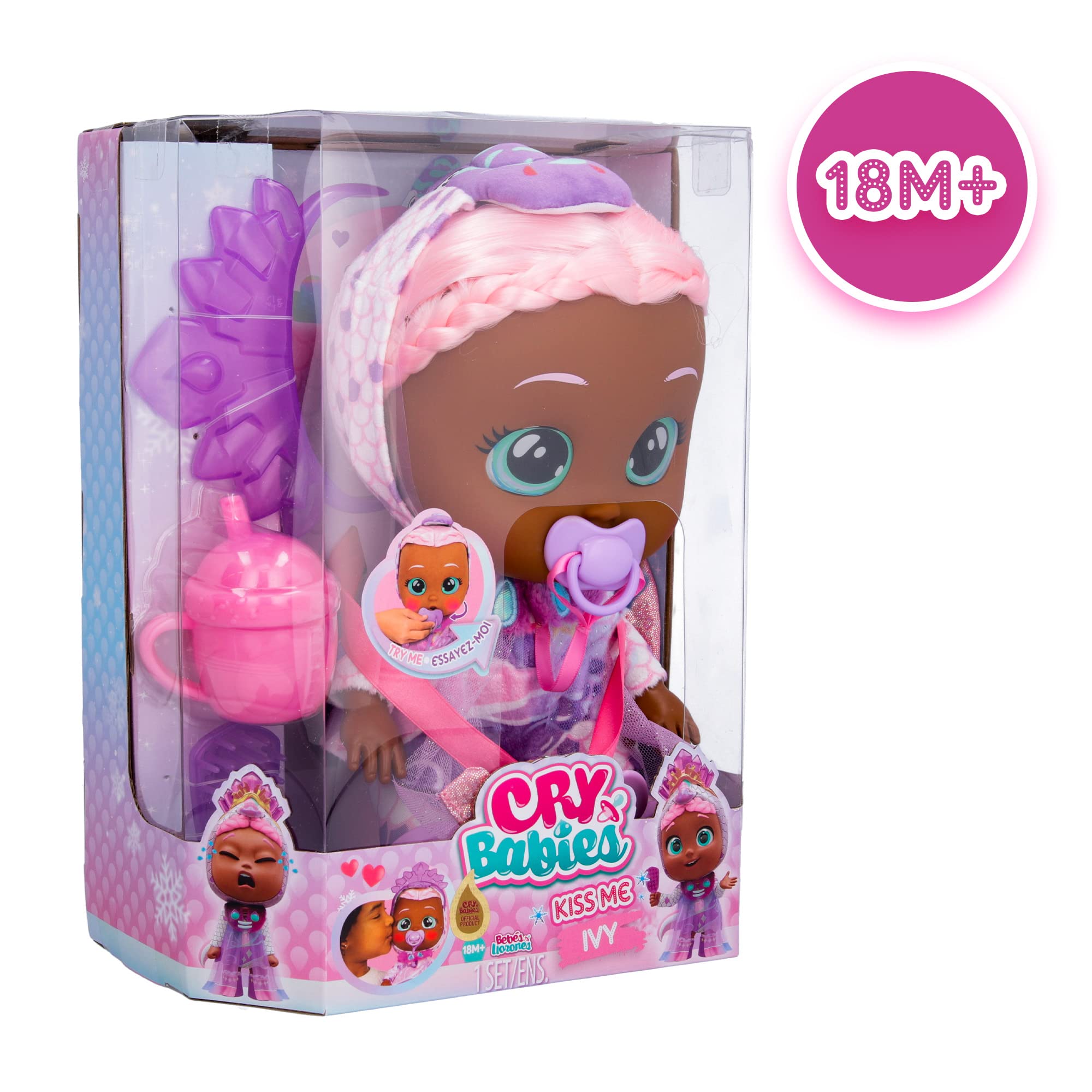 Foto 2 | Muñeca Cry Babies Kiss Me Princess Ivy con Mejillas Ruborizadas - Venta Internacional