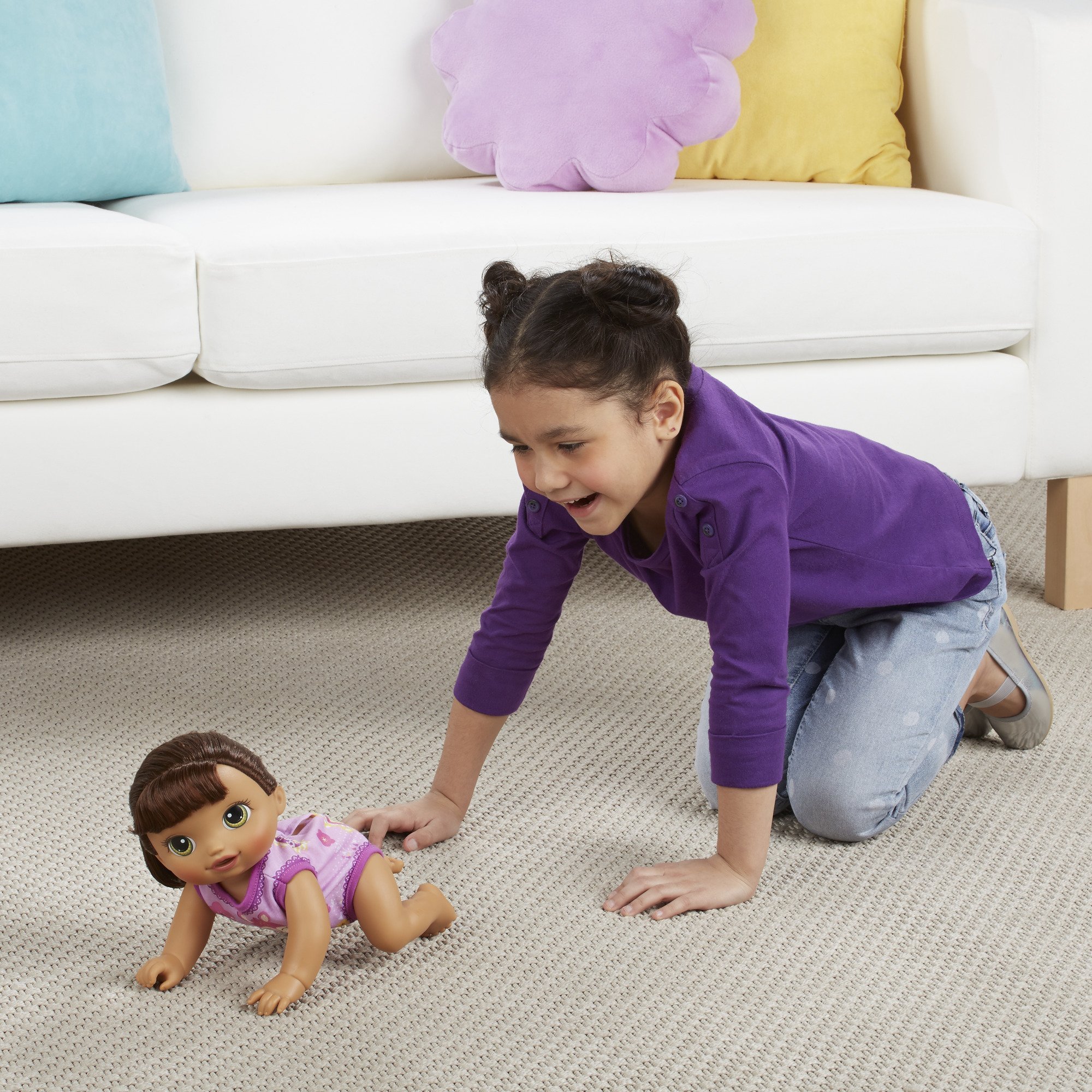 Foto 4 | Muñeca Baby Alive Baby Go Bye Bye Brunette Con Accesorios - Venta Internacional