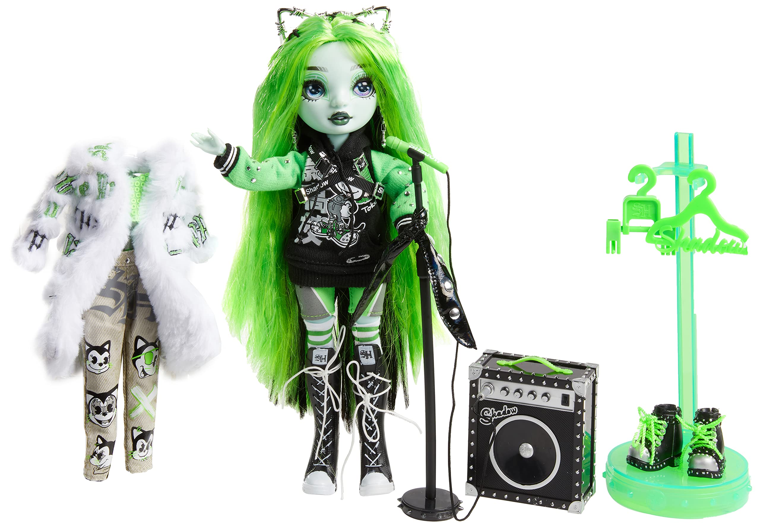 Foto 4 pulgar | Muñeca de Moda Rainbow High Neon Shadow Harley Limestone - Venta Internacional
