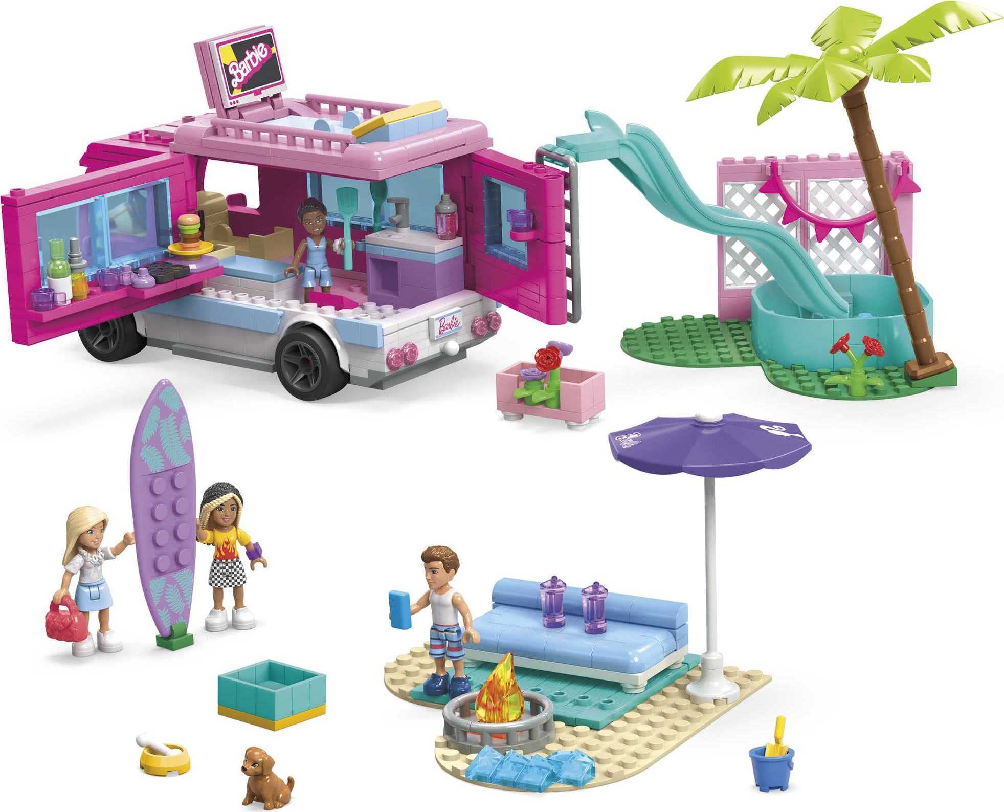 Foto 7 pulgar | Set de Juego Mega Barbie Car Dream Camper 580 Piezas - Venta Internacional