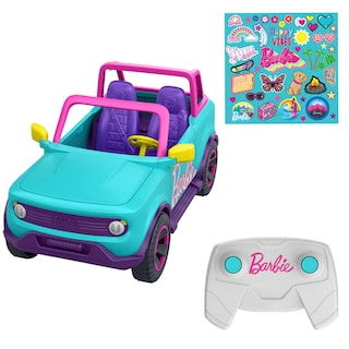 Foto 1 | Rc Suv Hot Wheels Barbie con Pegatinas para 2 Muñecas - Venta Internacional