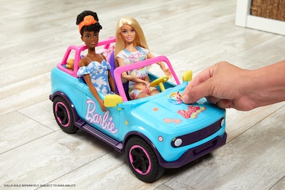 Foto 2 | Rc Suv Hot Wheels Barbie con Pegatinas para 2 Muñecas - Venta Internacional