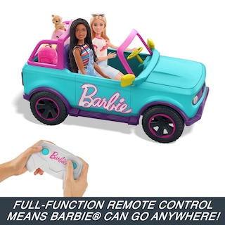 Foto 4 | Rc Suv Hot Wheels Barbie con Pegatinas para 2 Muñecas - Venta Internacional