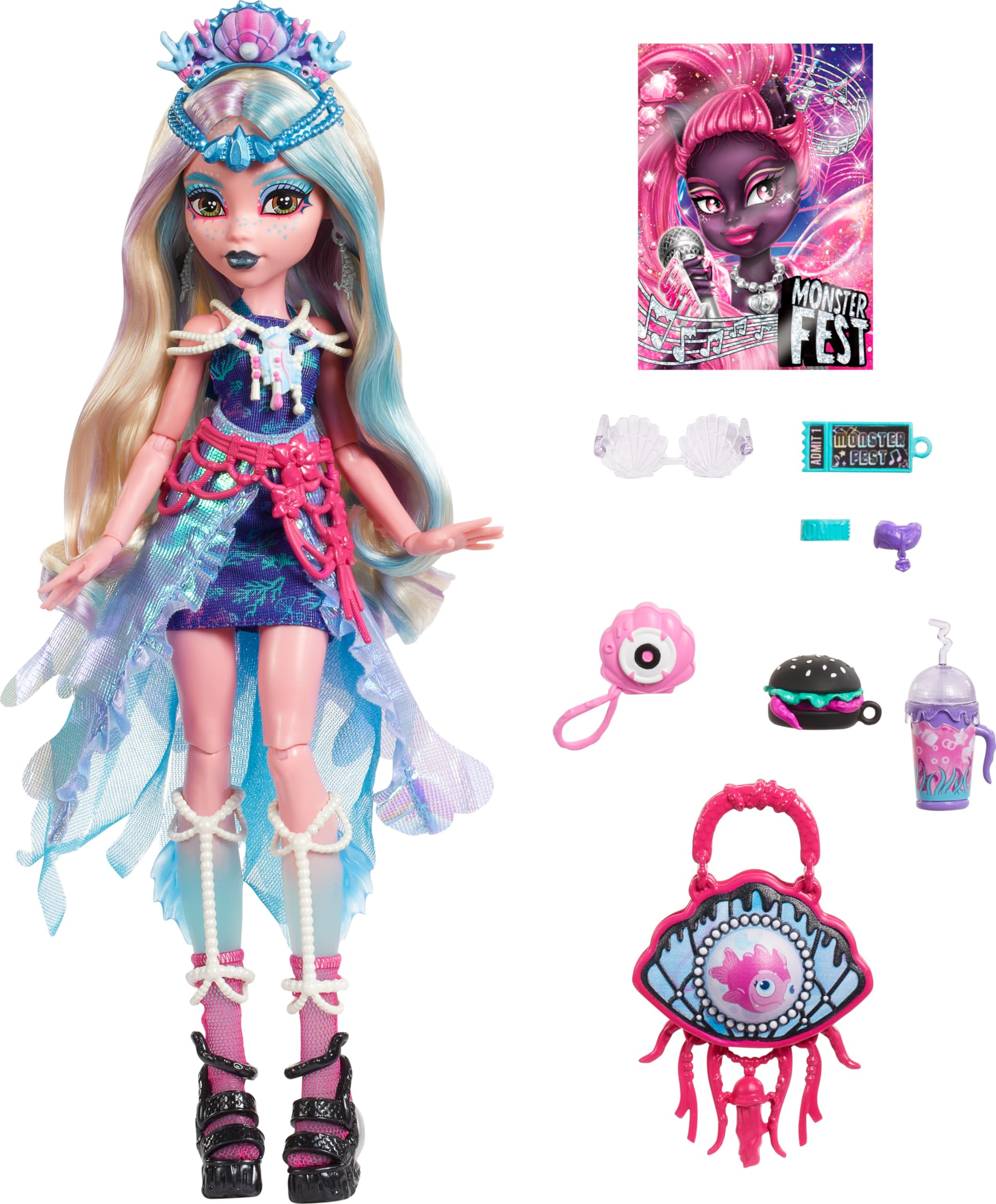 Foto 3 pulgar | Disfraz De Doll Monster High Lagoona Blue Glam Monster Fest - Venta Internacional