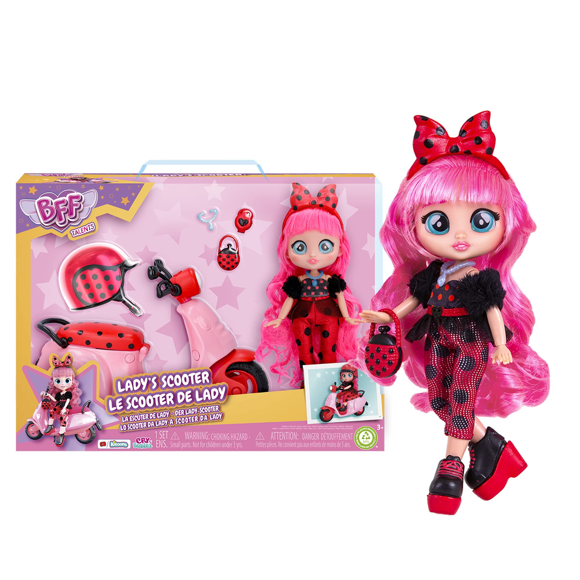 Muñeca Cry Babies Bff con Scooter - Venta Internacional