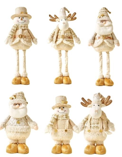 Foto 3 | Pack de 3 Muñecas Navideñas con Luces Led de 55 Cm de Altura - Venta Internacional