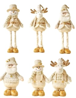 Foto 3 | Pack de 3 Muñecas Navideñas con Luces Led de 55 Cm de Altura - Venta Internacional