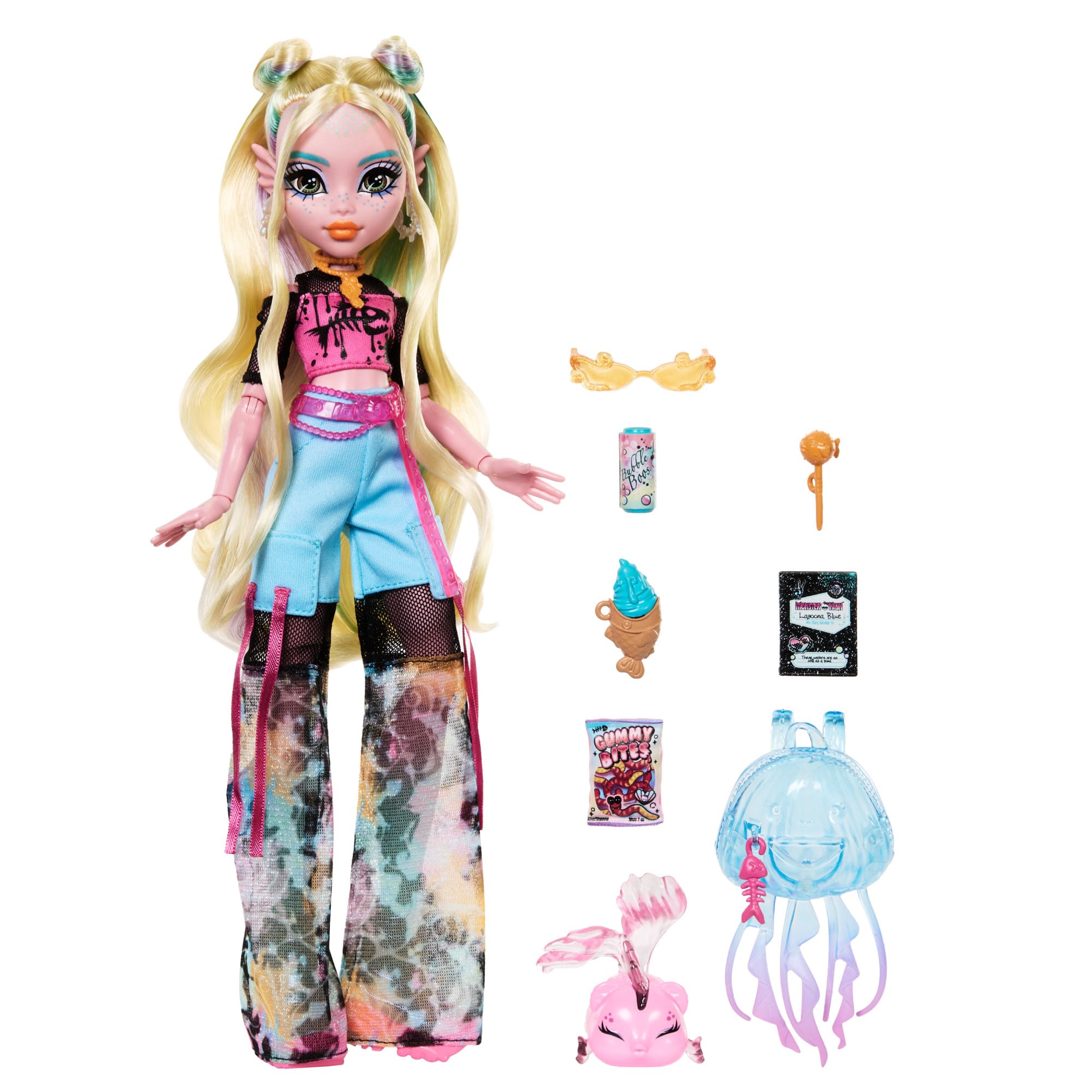 Foto 6 pulgar | Muñeca Monster High Lagoona Blue Con Pez Mascota Neptuna Y Acceso - Venta Internacional