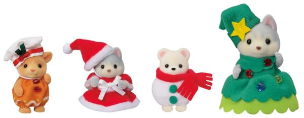 Foto 3 pulgar | Set de Juego Calico Critters Happy Christmas Friends con 4 Muñecas - Venta Internacional