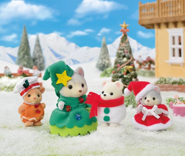 Foto 4 pulgar | Set de Juego Calico Critters Happy Christmas Friends con 4 Muñecas - Venta Internacional