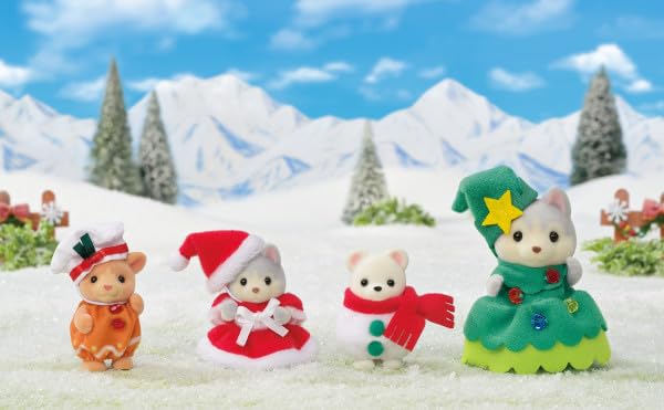 Foto 5 pulgar | Set de Juego Calico Critters Happy Christmas Friends con 4 Muñecas - Venta Internacional
