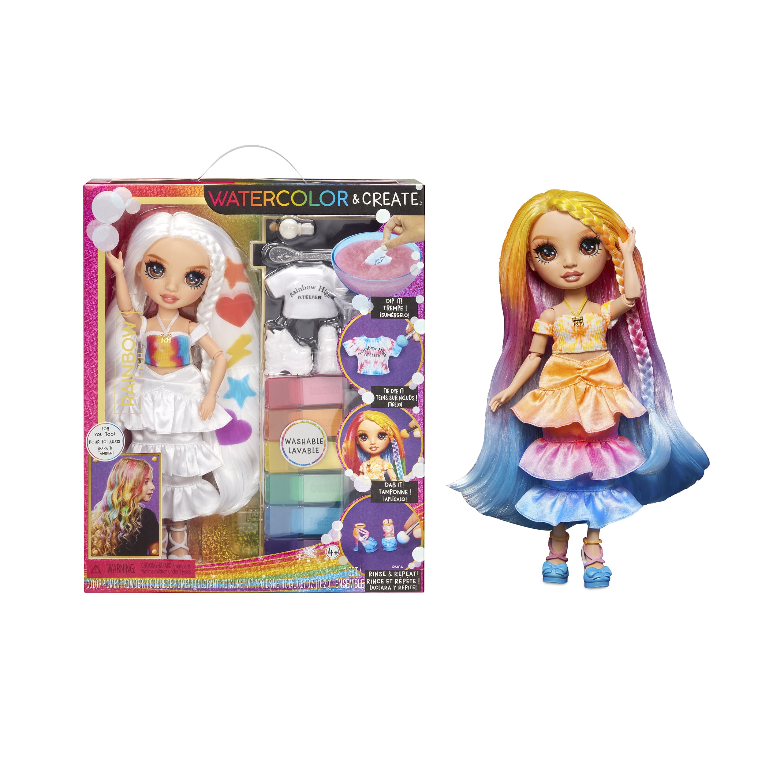 Foto 2 pulgar | Muñeca Moderna Rainbow High Creación con Acuarelas - Venta Internacional