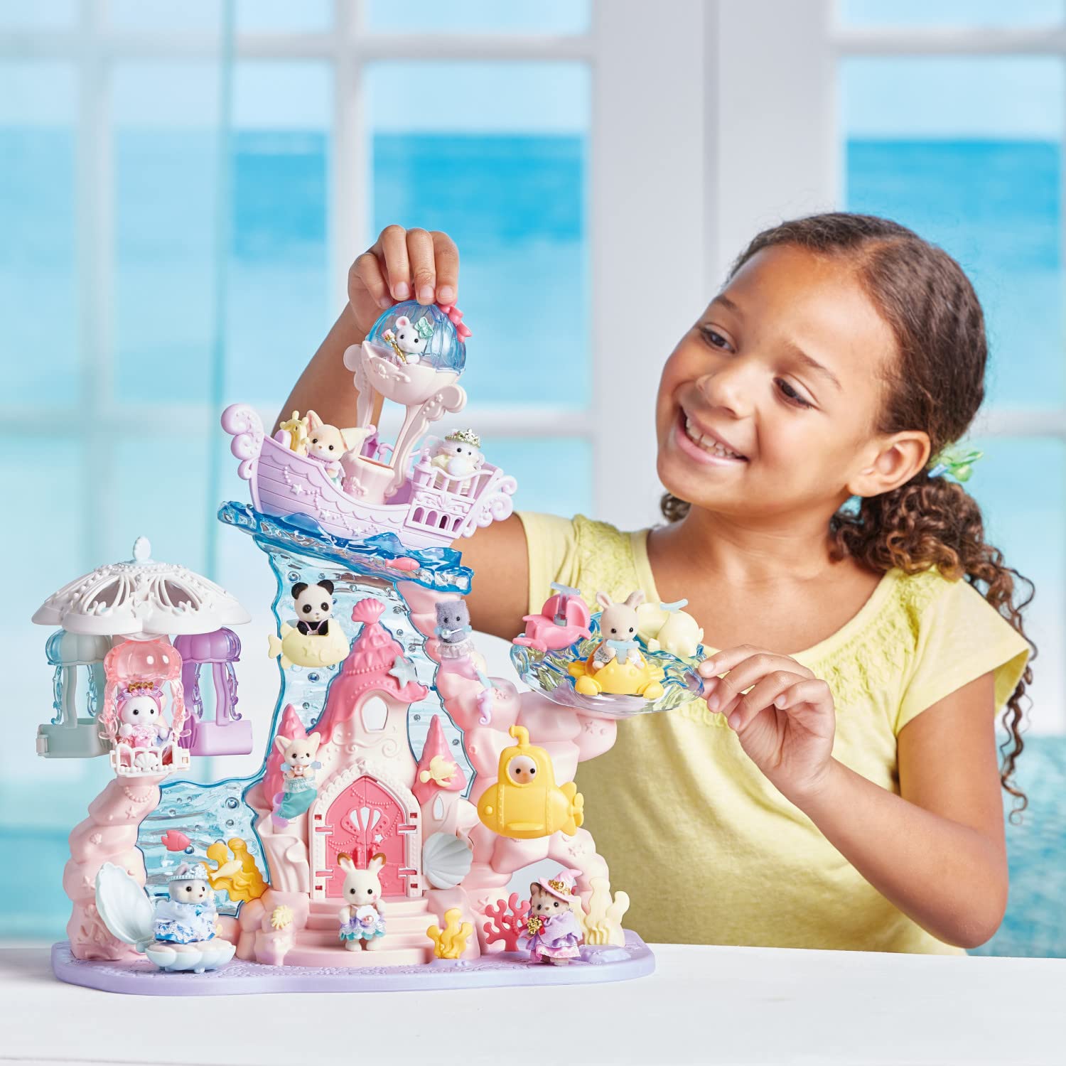 Foto 6 | Dollhouse Playset Calico Critters Baby Mermaid Castle con 3 Muñecas - Venta Internacional
