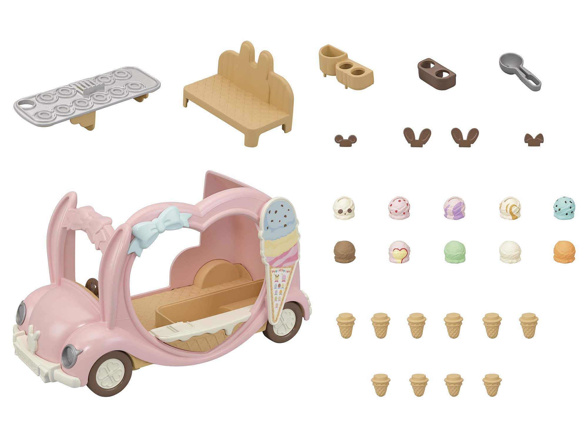 Foto 4 pulgar | Vehículo de Juguete Calico Critters Ice Cream Con Accesorios - Venta Internacional