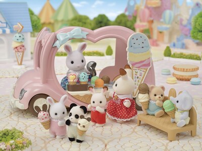 Foto 5 | Vehículo de Juguete Calico Critters Ice Cream Con Accesorios - Venta Internacional
