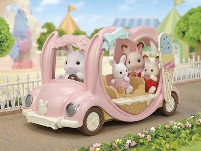 Foto 6 | Vehículo de Juguete Calico Critters Ice Cream Con Accesorios - Venta Internacional
