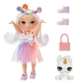 Foto 2 | Muñeca Rainbow High Little Opal Raine 5.5 " con Monedero y Unicornio - Venta Internacional