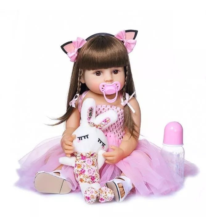 Foto 4 pulgar | Muñeca Reborn de Silicona Realista con Accesorios - Venta Internacional