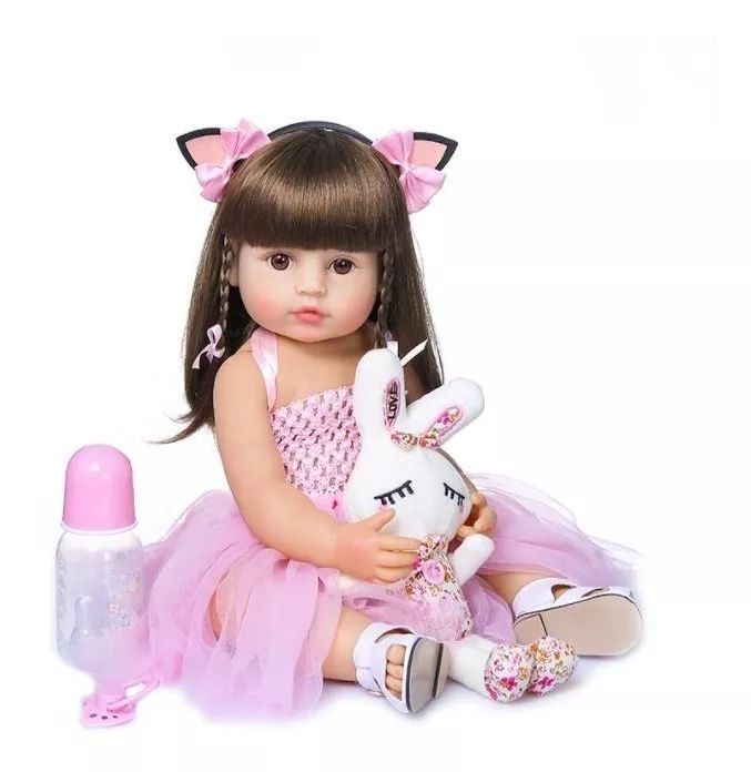 Foto 5 pulgar | Muñeca Reborn de Silicona Realista con Accesorios - Venta Internacional