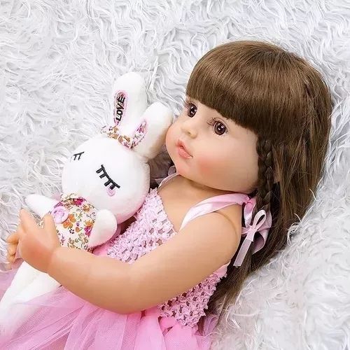 Foto 8 pulgar | Muñeca Reborn de Silicona Realista con Accesorios - Venta Internacional