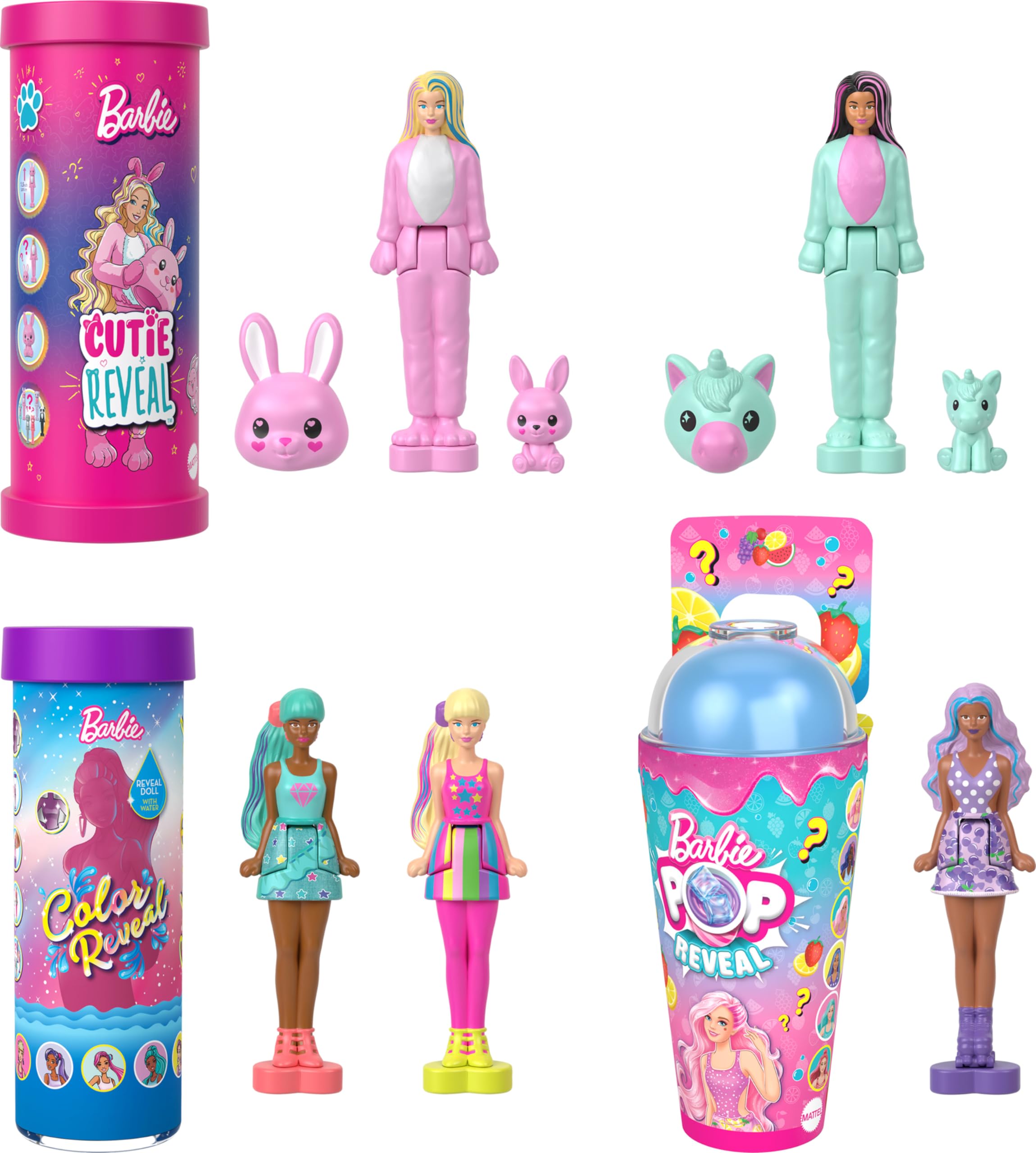 Pack de 5 Muñecas Barbie Mini Barbieland Reveal con Sorpresas - Venta Internacional