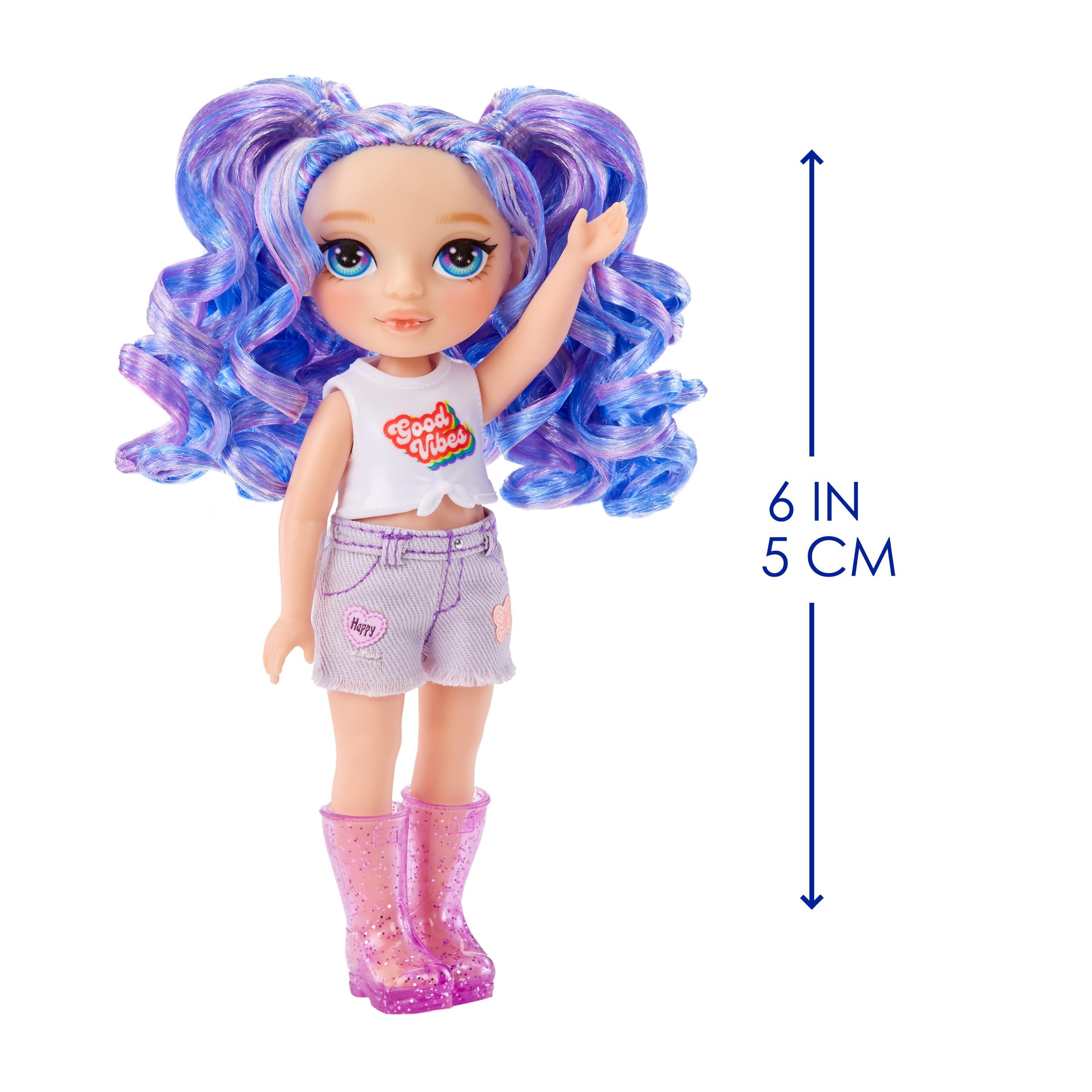 Foto 3 | Muñeca Rainbow High Littles Amethyst Willow Purple con Mascota 5.5 " - Venta Internacional