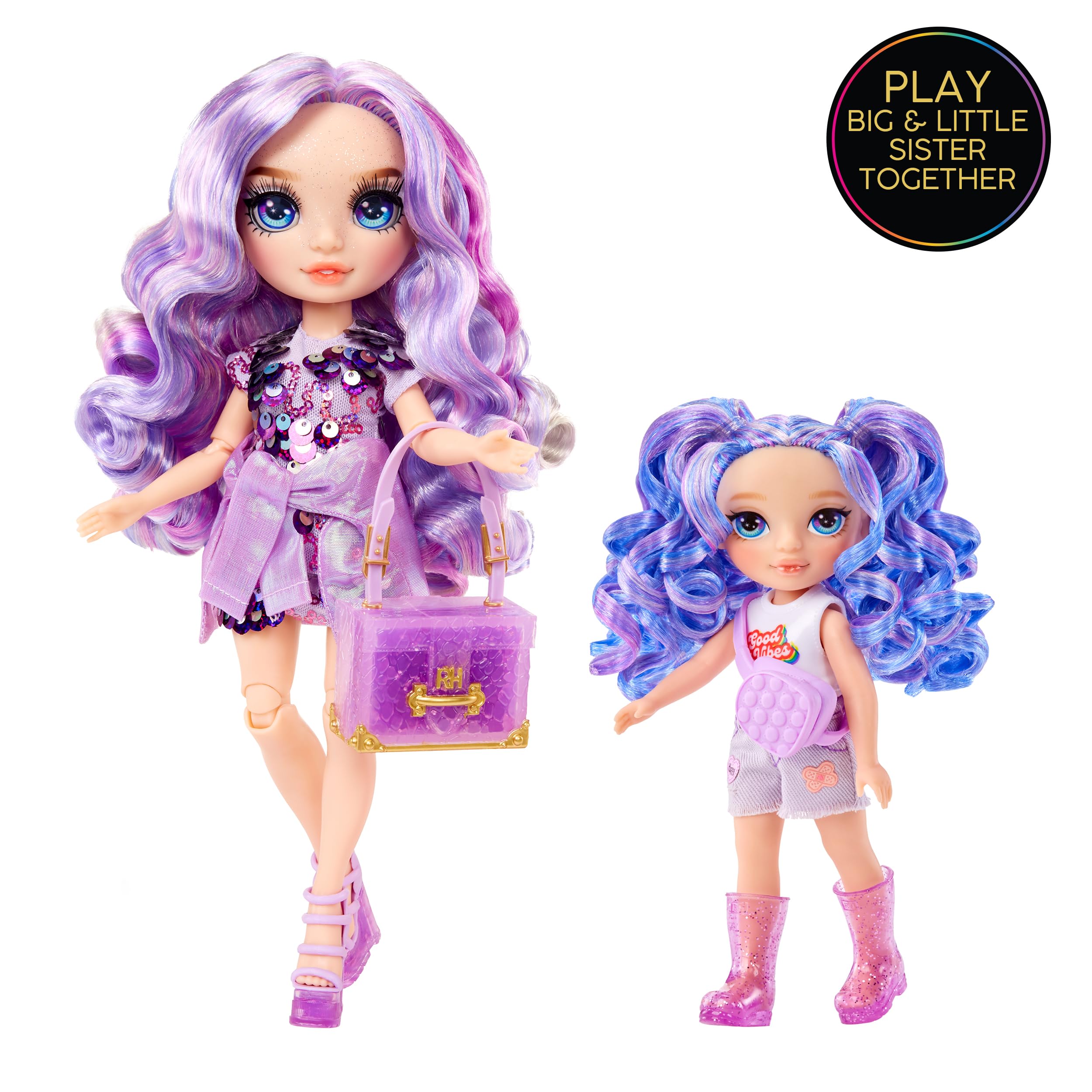 Foto 4 | Muñeca Rainbow High Littles Amethyst Willow Purple con Mascota 5.5 " - Venta Internacional