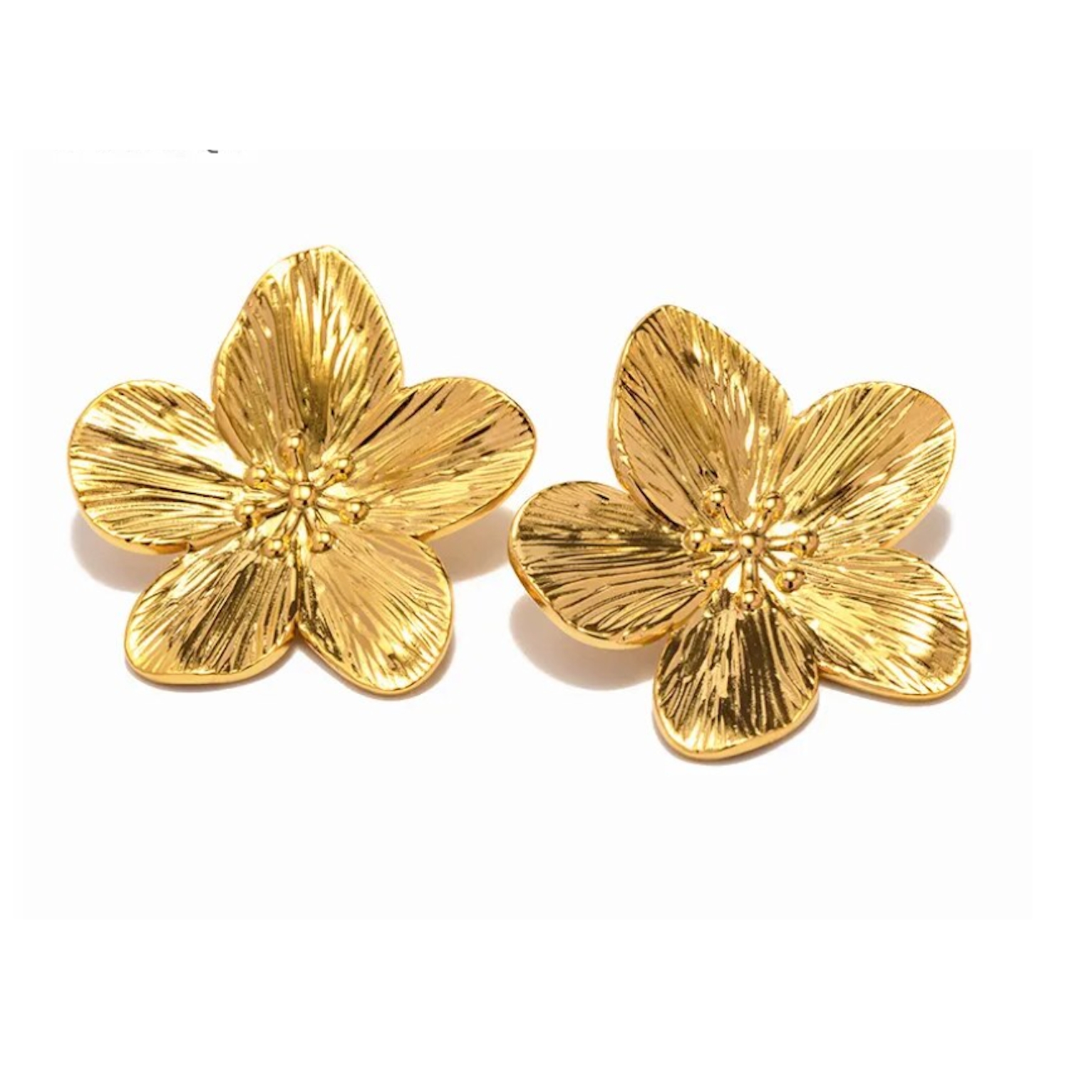 Foto 1 | Pendientes Jacinta de Acero Inoxidable con Forma De Aro Dorado Metalizado