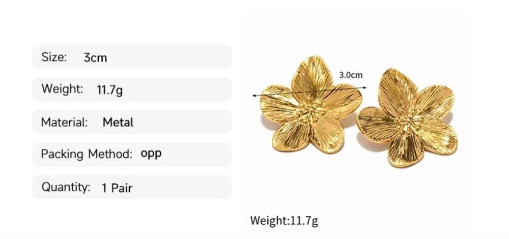 Foto 4 | Pendientes Jacinta de Acero Inoxidable con Forma De Aro Dorado Metalizado