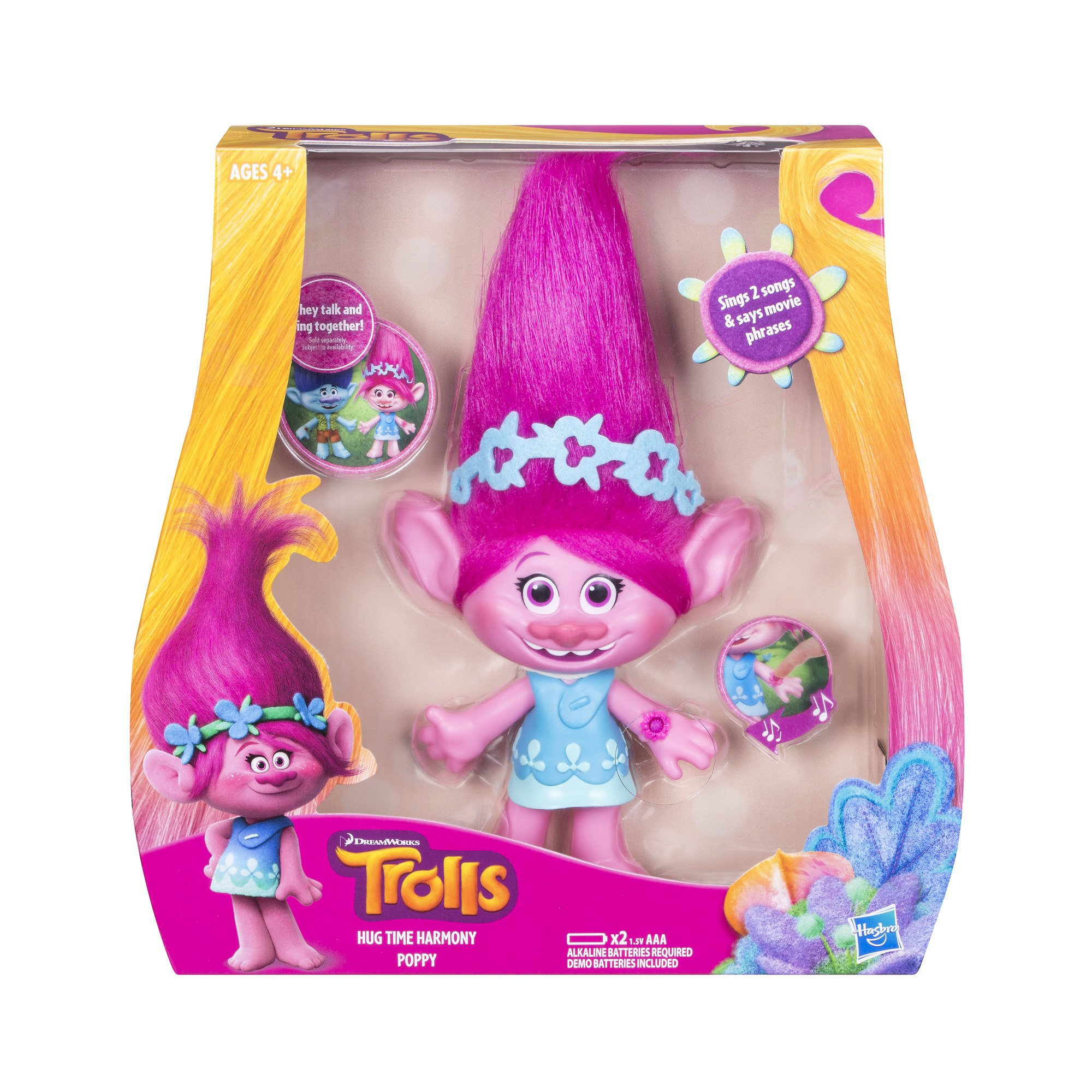 Foto 3 pulgar | Figure Trolls Dreamworks Poppy Hug Time Harmony Con Sonido - Venta Internacional.