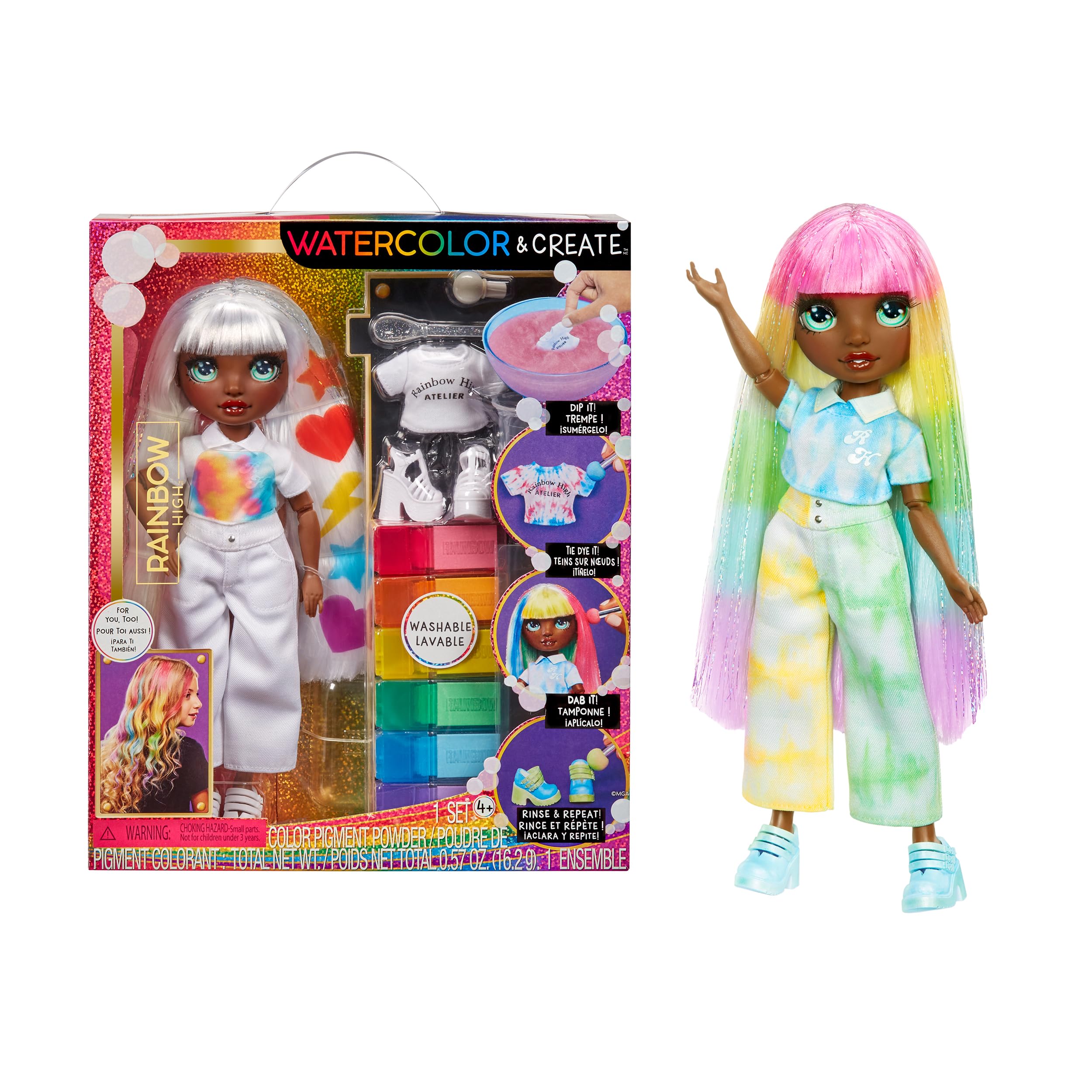 Muñeca Rainbow High con Acuarela y Creación con Acuarelas - Venta Internacional