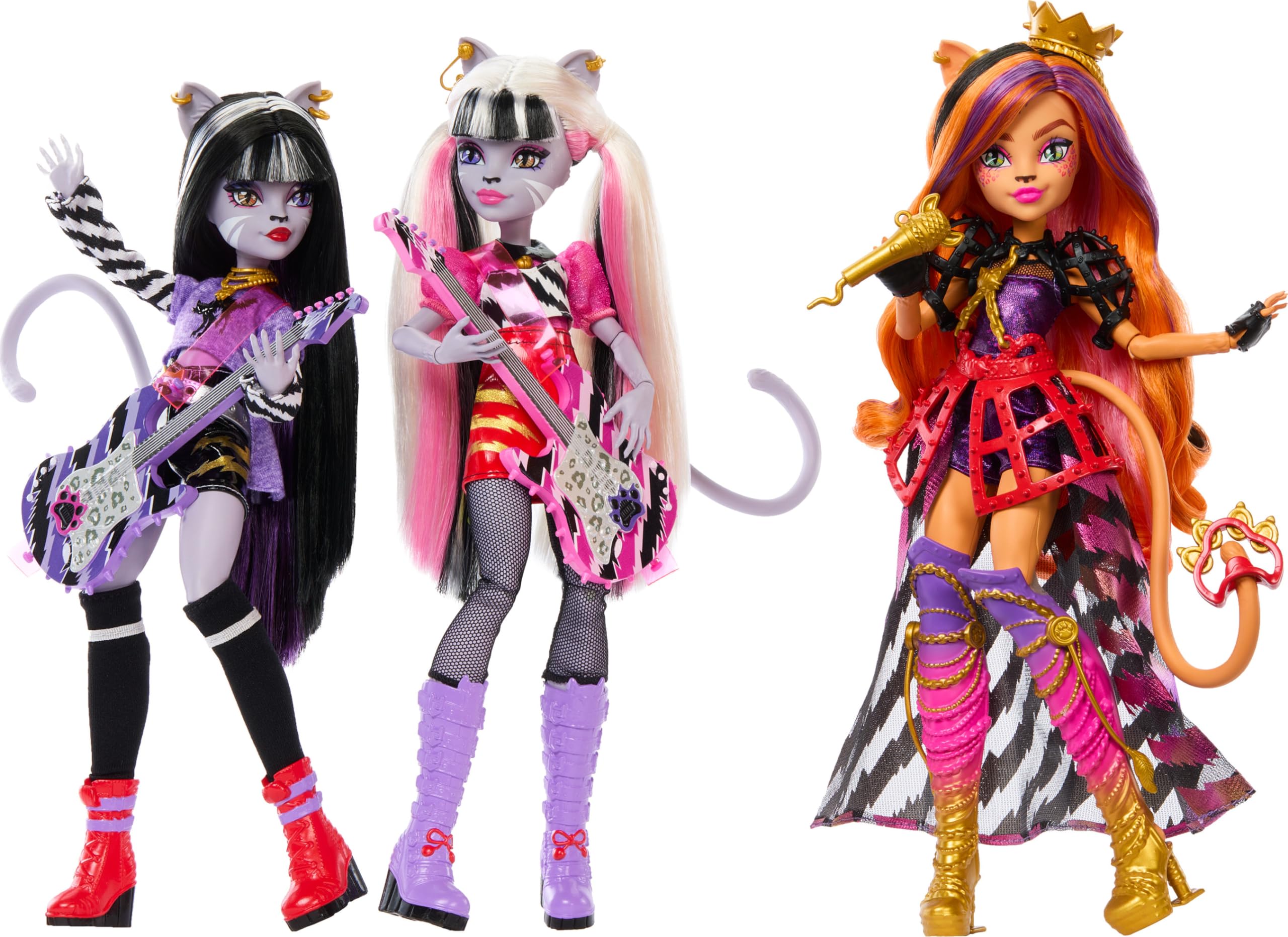 Foto 2 pulgar | Brazalete Dolls Monster High The Hissfits Paquete de 3 con Rayas Toralei - Venta Internacional