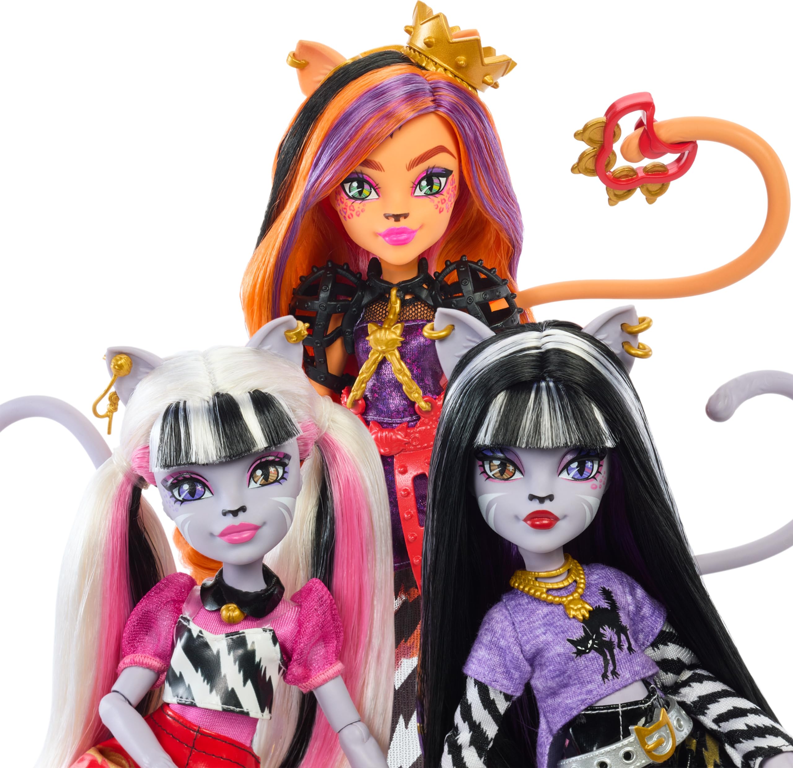 Foto 3 pulgar | Brazalete Dolls Monster High The Hissfits Paquete de 3 con Rayas Toralei - Venta Internacional